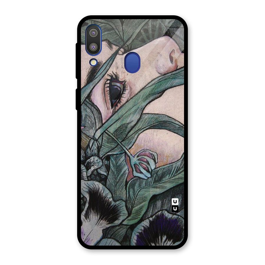 Girl Grass Art Glass Back Case for Galaxy M20