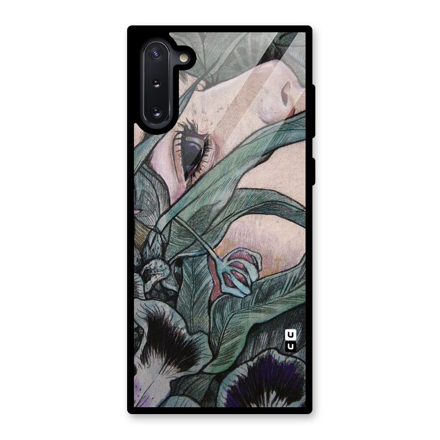 Girl Grass Art Glass Back Case for Galaxy Note 10