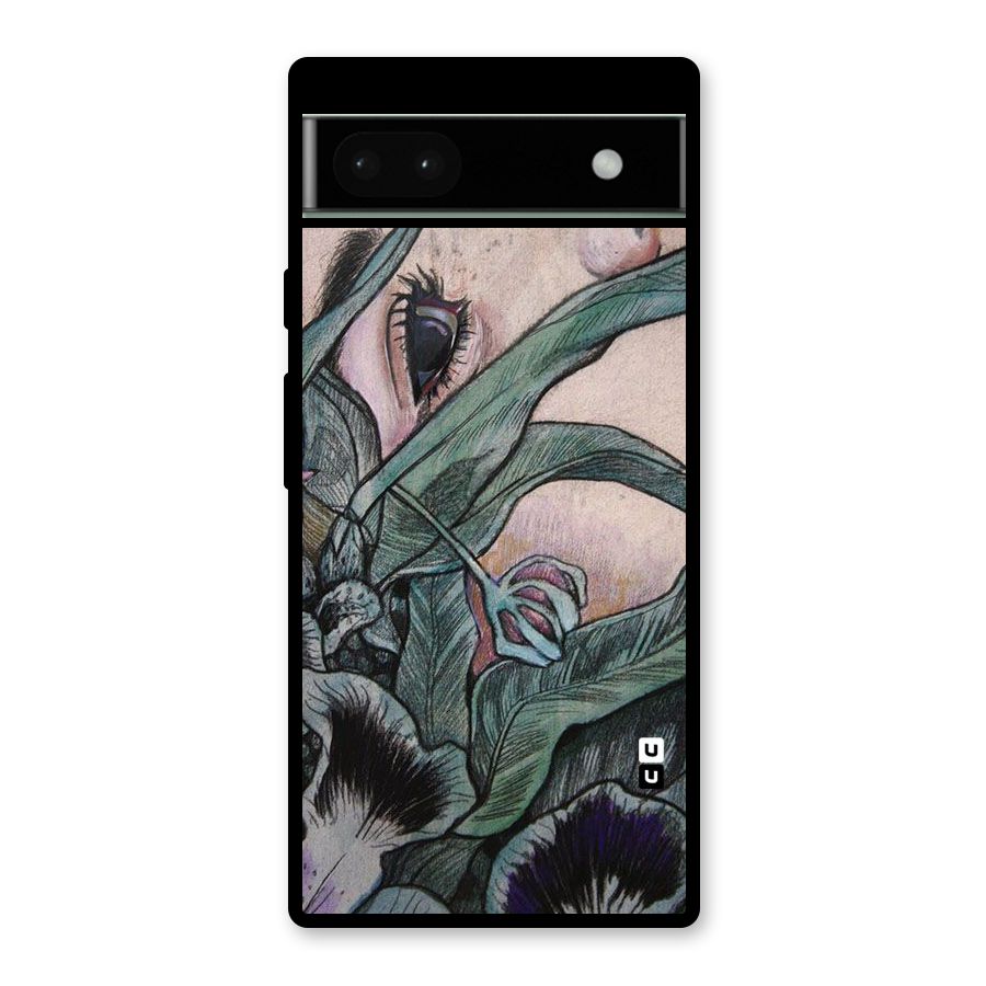 Girl Grass Art Glass Back Case for Google Pixel 6a