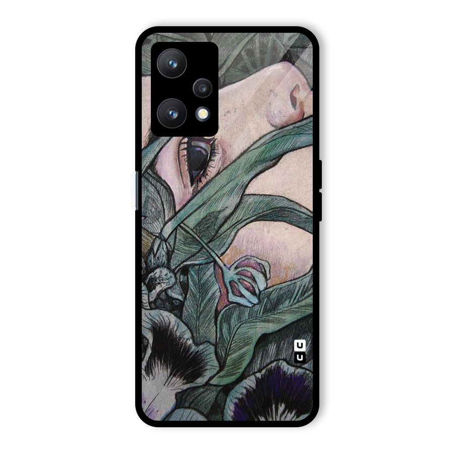 Girl Grass Art Glass Back Case for Realme 9 Pro 5G