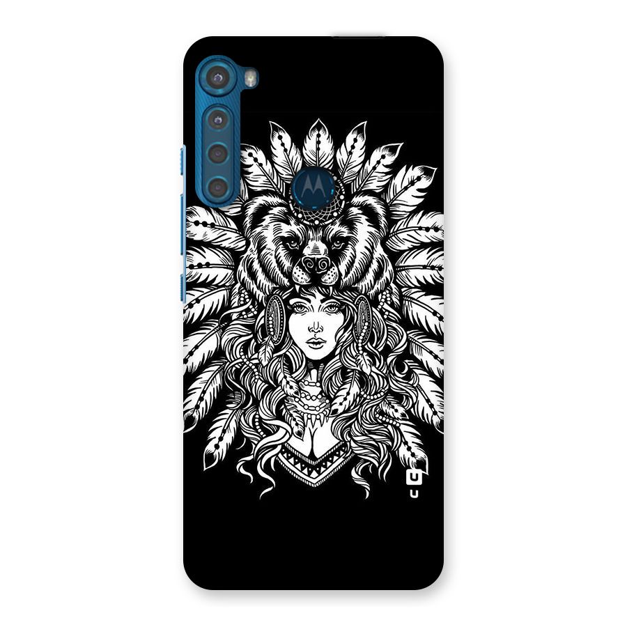 Girl Pattern Art Back Case for Motorola One Fusion Plus