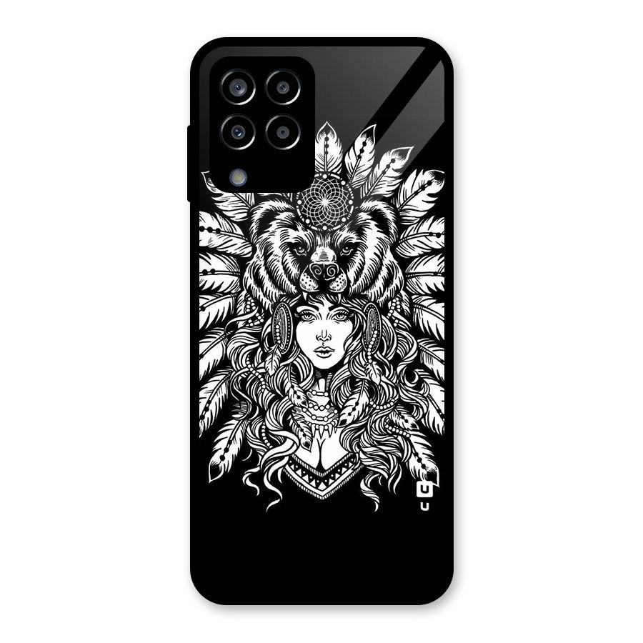 Girl Pattern Art Glass Back Case for Galaxy M33