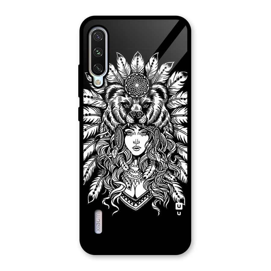 Girl Pattern Art Glass Back Case for Mi A3