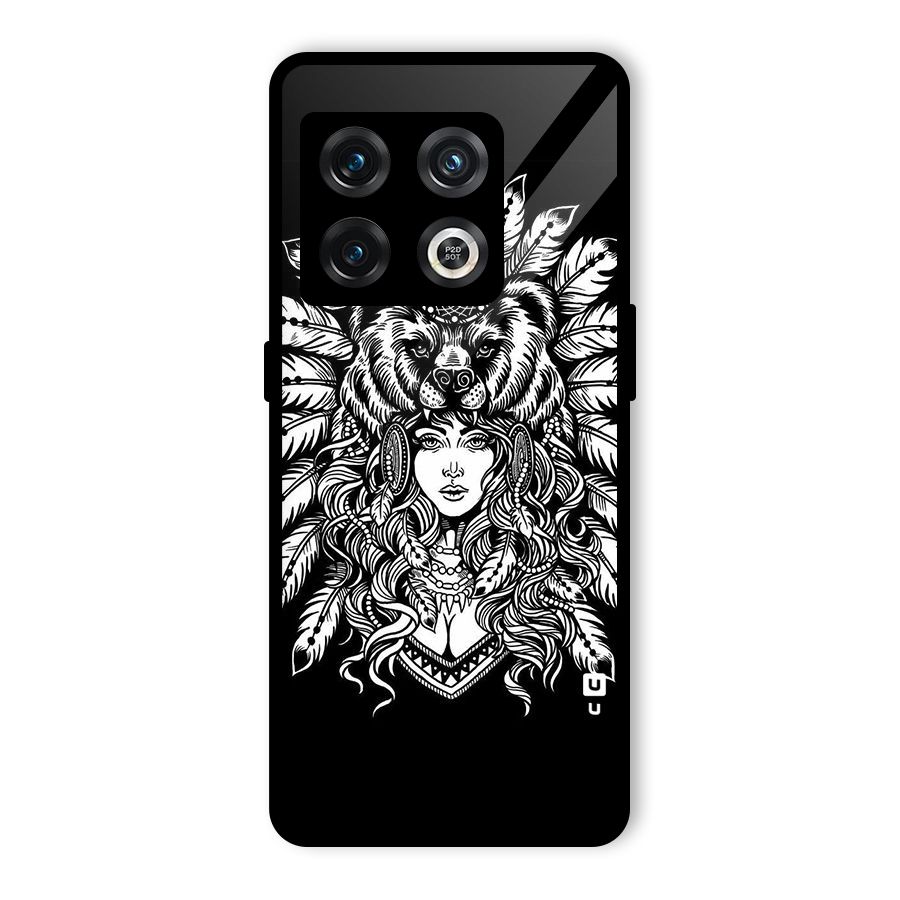 Girl Pattern Art Glass Back Case for OnePlus 10 Pro 5G