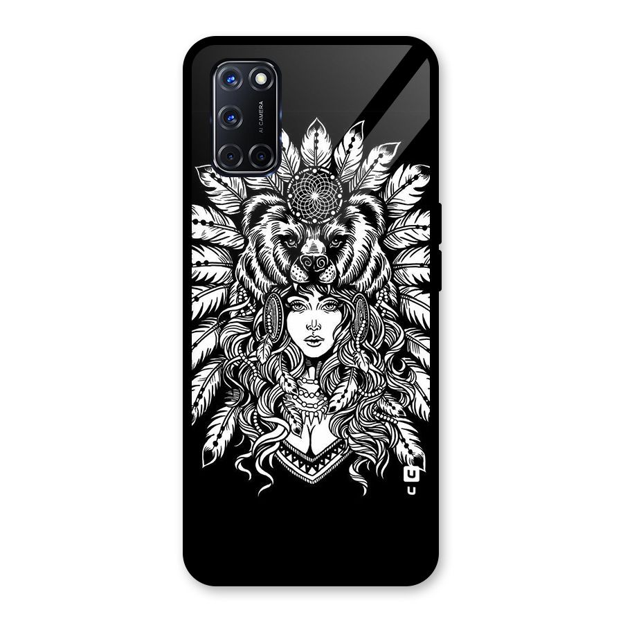 Girl Pattern Art Glass Back Case for Oppo A52