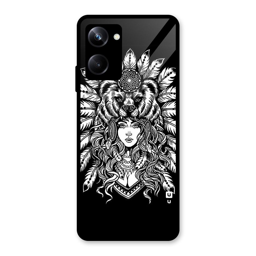 Girl Pattern Art Glass Back Case for Realme 10 Pro