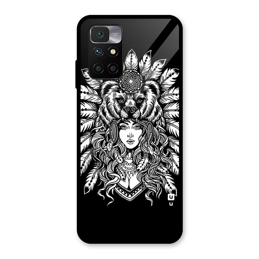 Girl Pattern Art Glass Back Case for Redmi 10 Prime