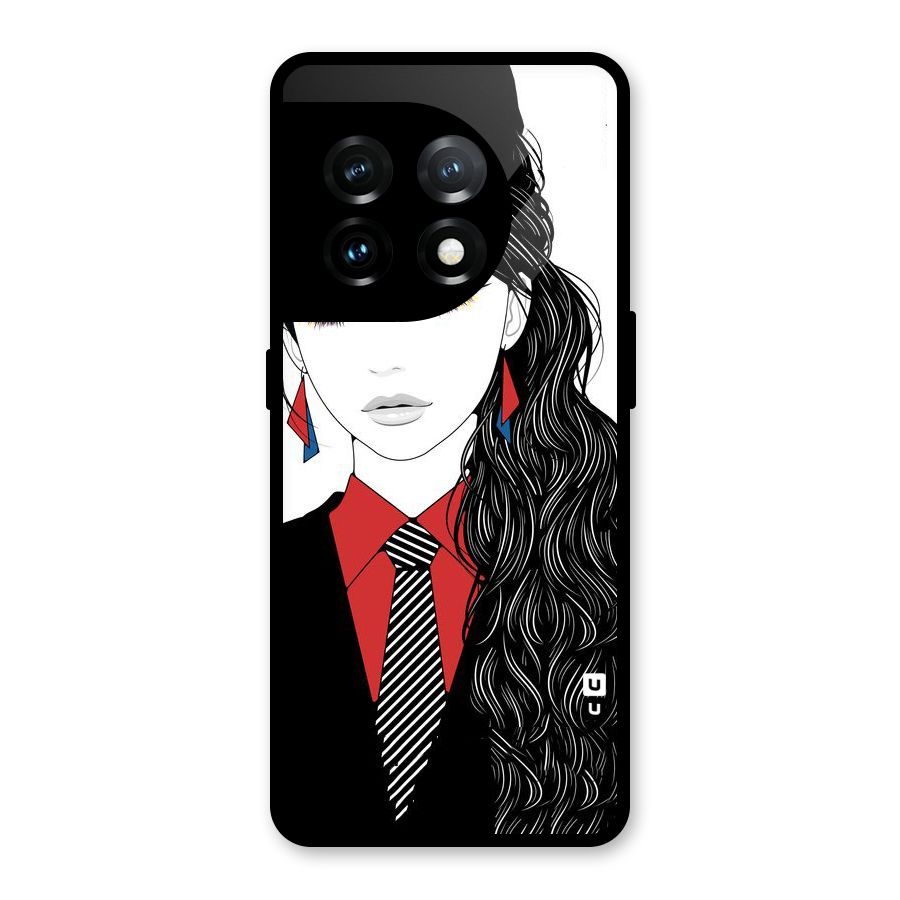 Girl Tie Glass Back Case for OnePlus 11