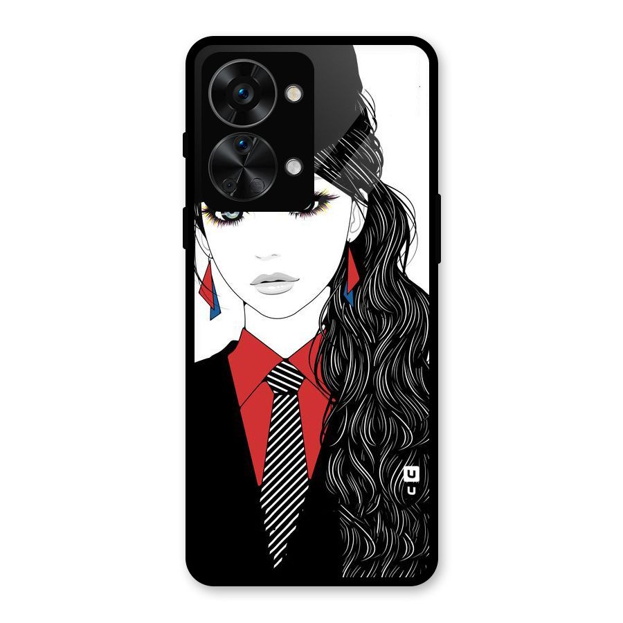 Girl Tie Glass Back Case for OnePlus Nord 2T