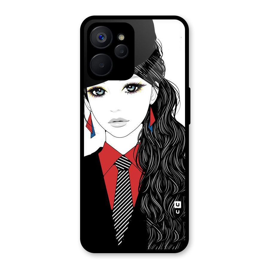 Girl Tie Glass Back Case for Realme 9i 5G
