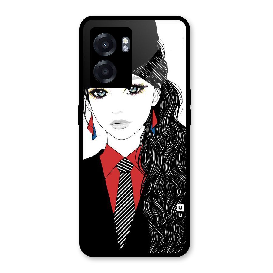Girl Tie Glass Back Case for Realme Narzo 50 5G