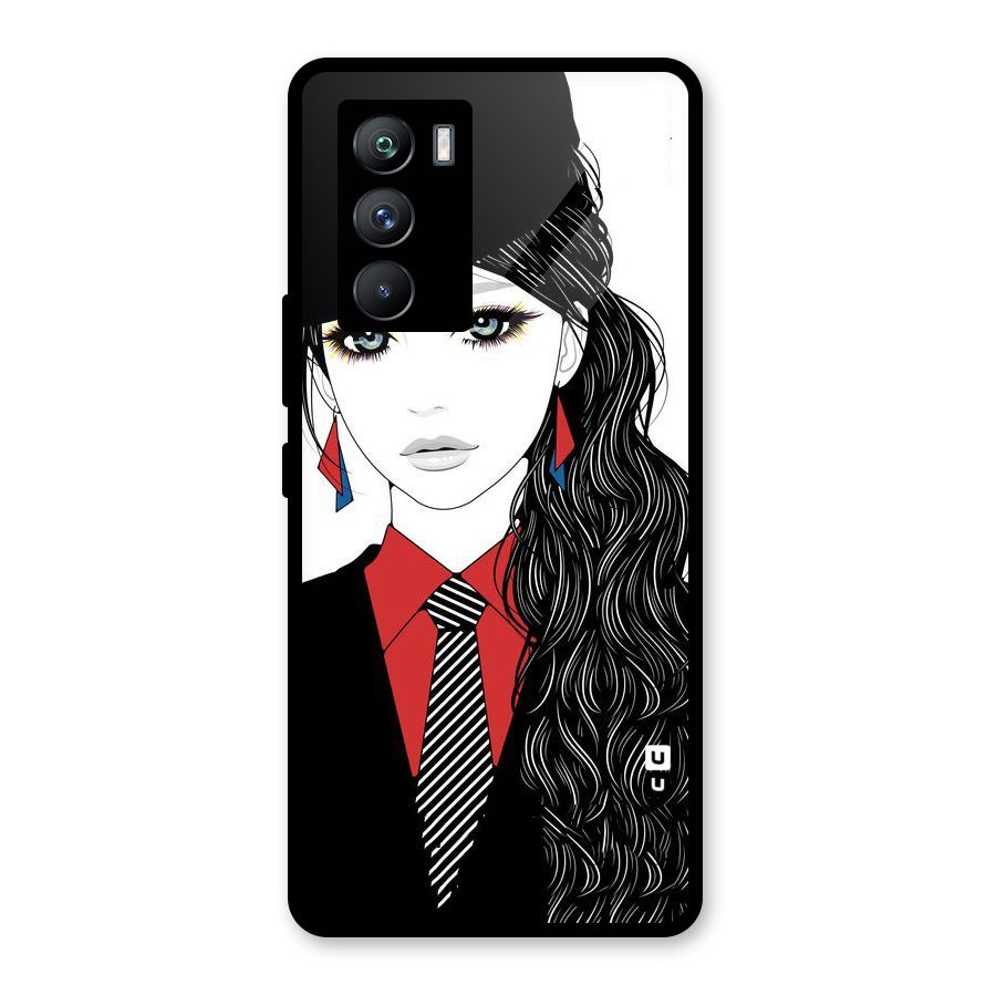 Girl Tie Glass Back Case for Vivo iQOO 9 SE