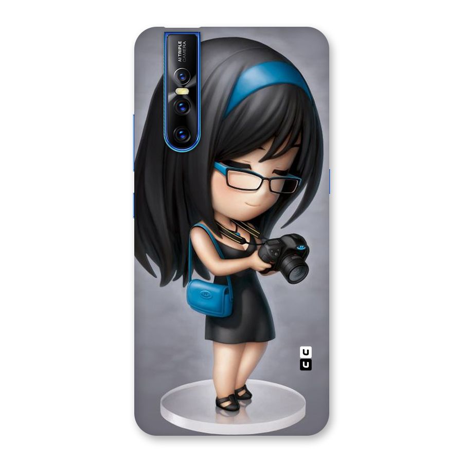 Girl With Camera Back Case for Vivo V15 Pro