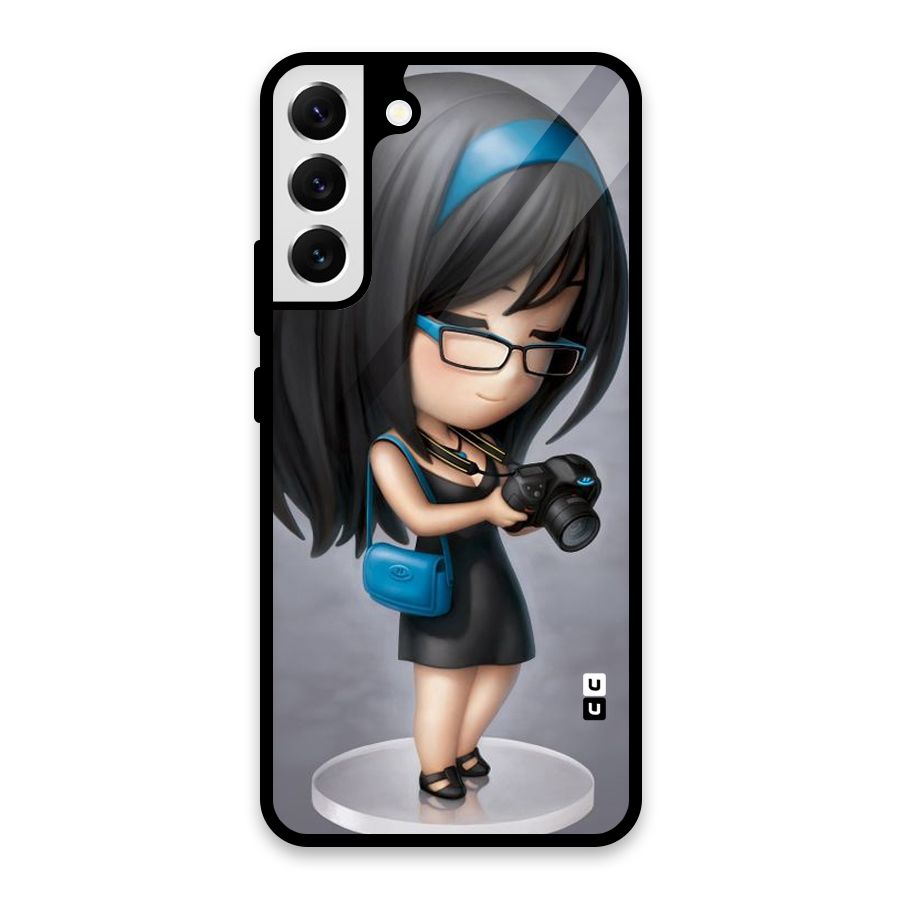 Girl With Camera Glass Back Case for Galaxy S22 Plus 5G