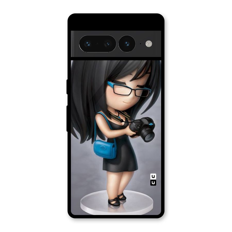 Girl With Camera Glass Back Case for Google Pixel 7 Pro