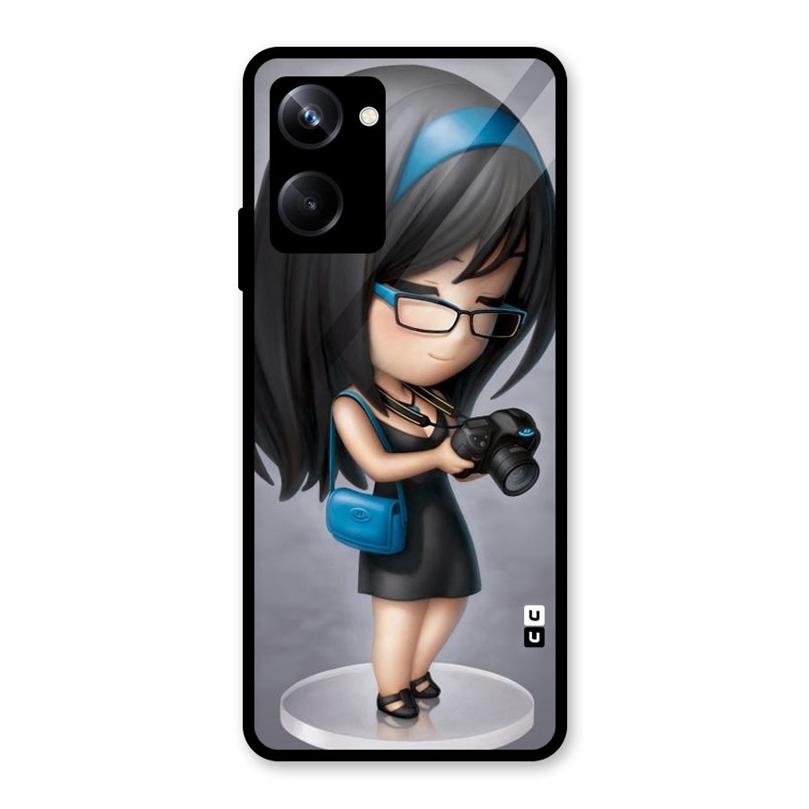 Girl With Camera Glass Back Case for Realme 10 Pro
