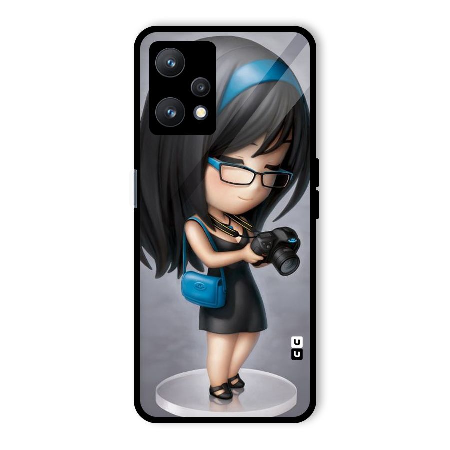Girl With Camera Glass Back Case for Realme 9 Pro 5G