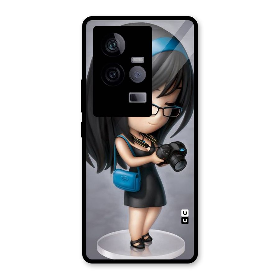 Girl With Camera Glass Back Case for Vivo iQOO 11 5G