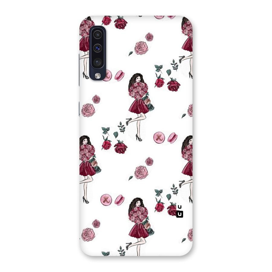 Girl With Flowers Back Case for Galaxy A50