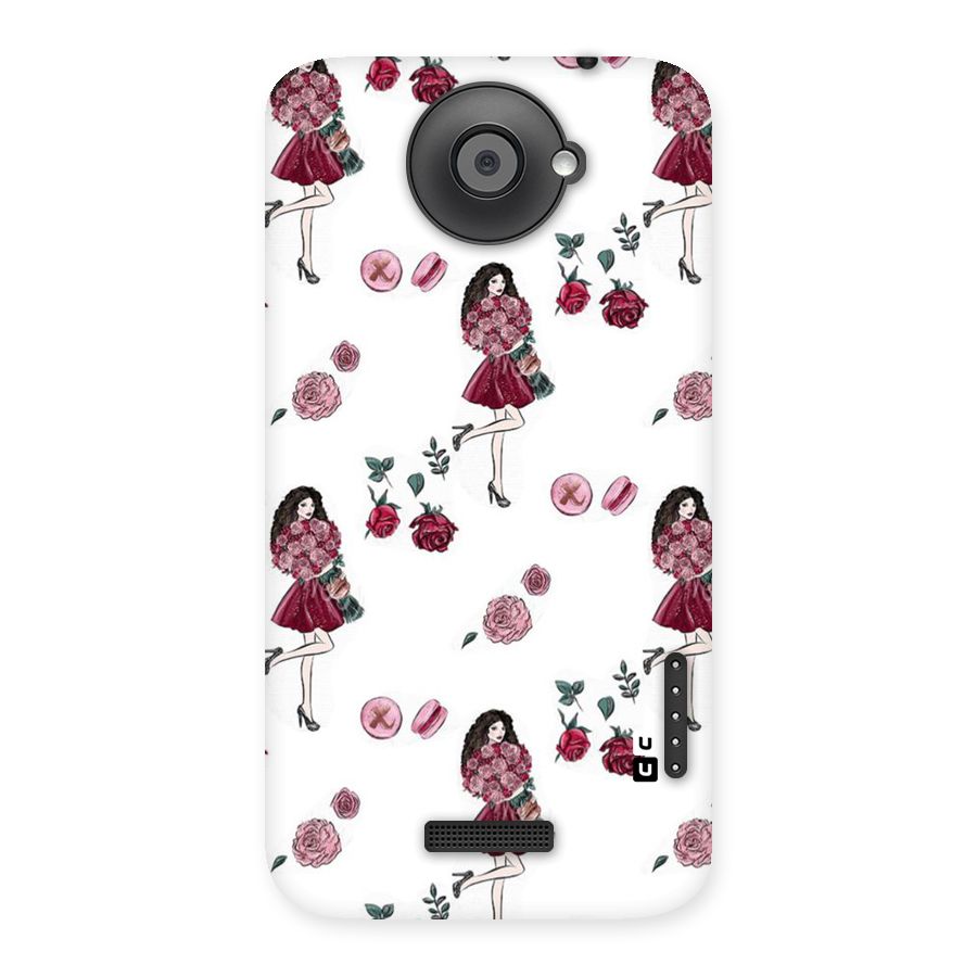 Girl With Flowers Back Case for HTC One X