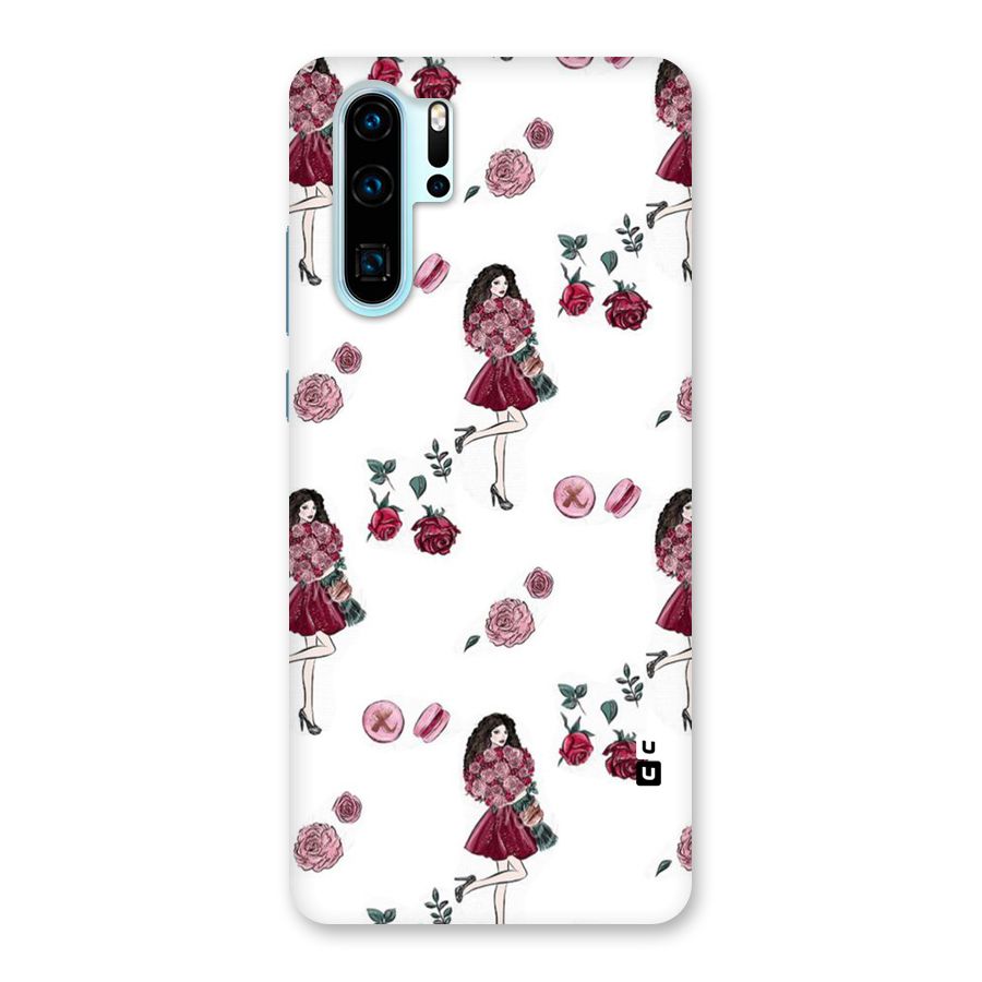 Girl With Flowers Back Case for Huawei P30 Pro