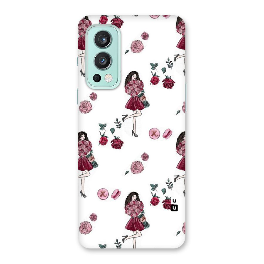 Girl With Flowers Back Case for OnePlus Nord 2 5G