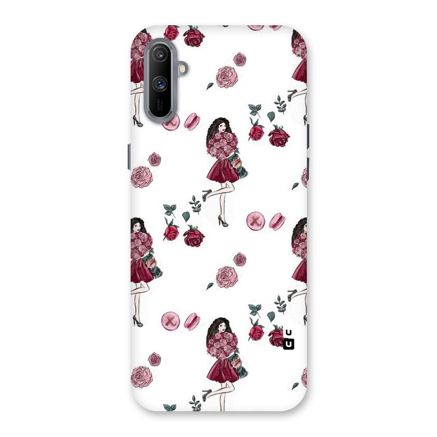 Girl With Flowers Back Case for Realme C3