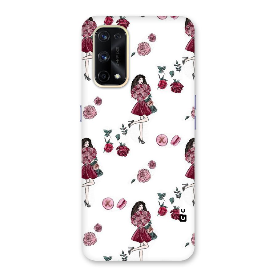 Girl With Flowers Glass Back Case for Realme X7 Pro