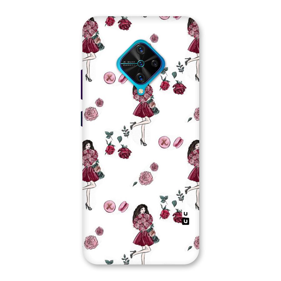 Girl With Flowers Back Case for Vivo S1 Pro