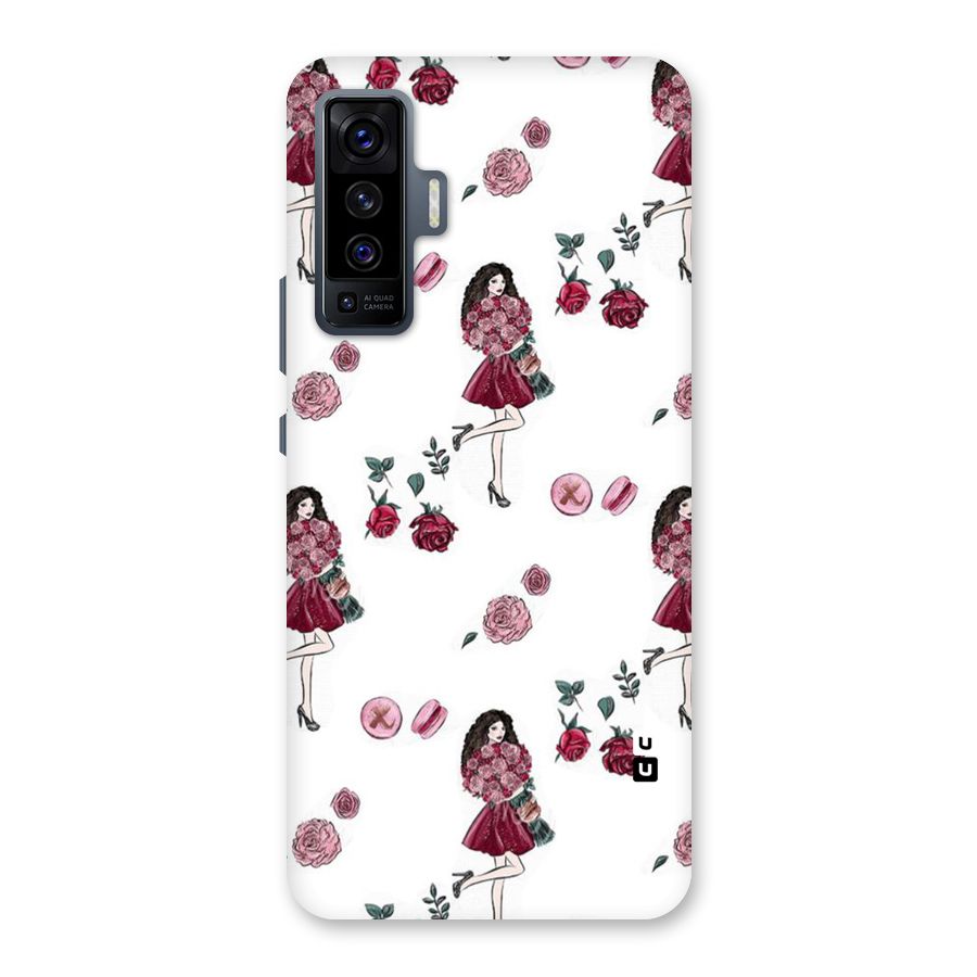 Girl With Flowers Back Case for Vivo X50