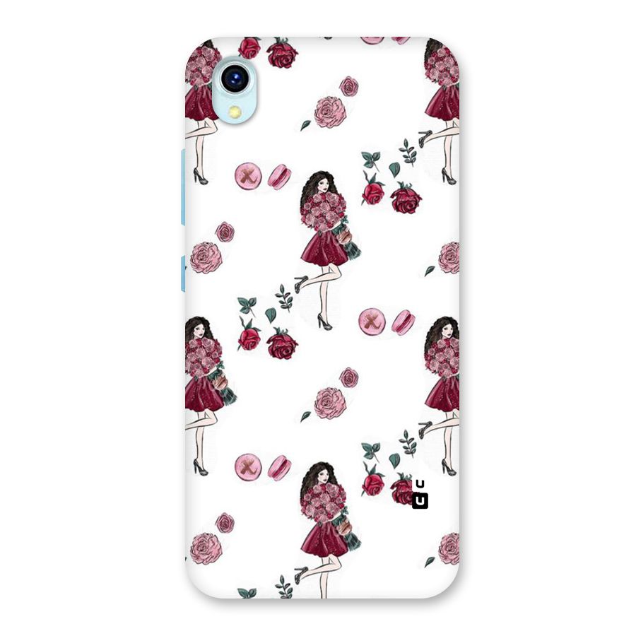 Girl With Flowers Back Case for Vivo Y1s