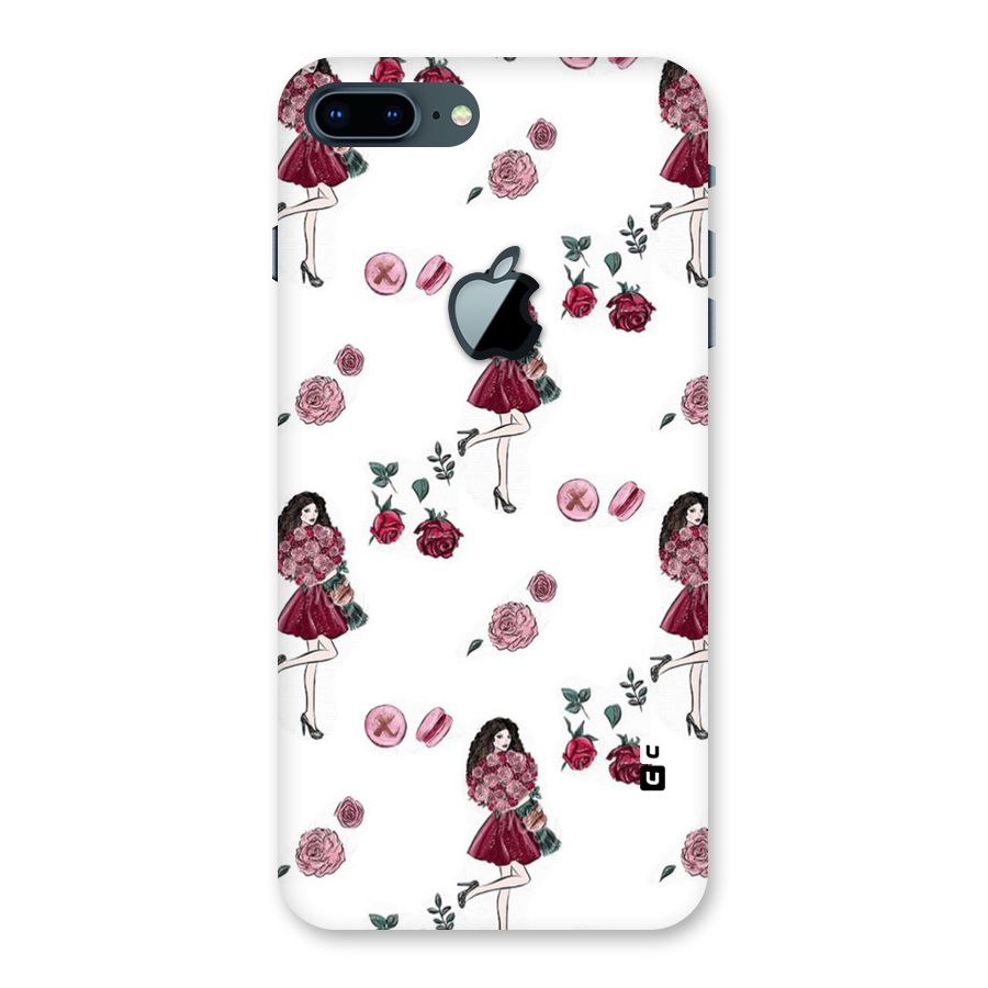 Girl With Flowers Back Case for iPhone 7 Plus Apple Cut