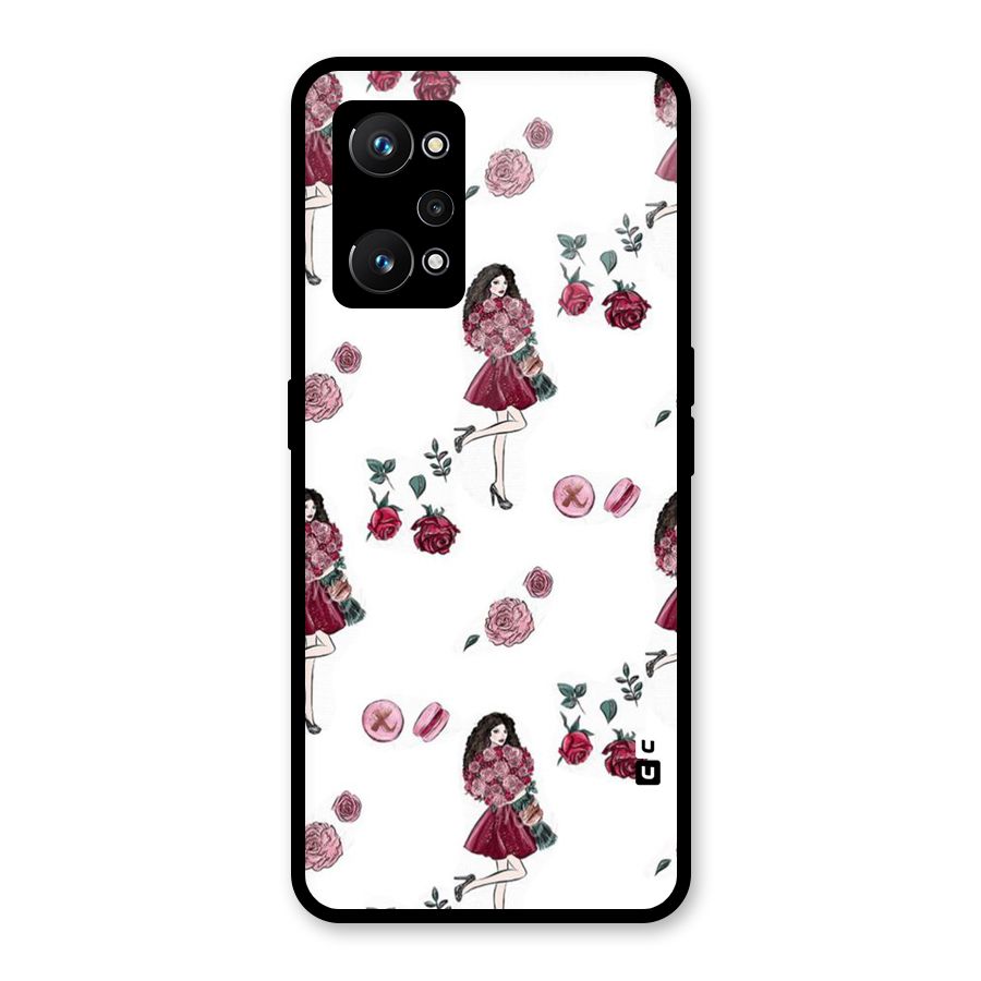 Girl With Flowers Glass Back Case for Realme GT Neo 3T
