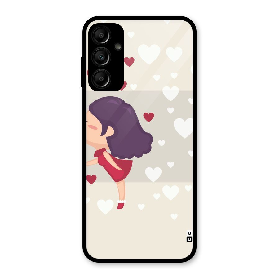 Girl in Love Glass Back Case for Galaxy A14 5G