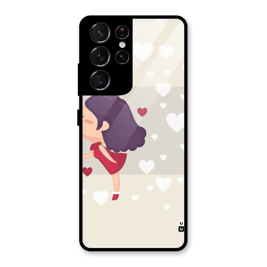 Girl in Love Glass Back Case for Galaxy S21 Ultra 5G