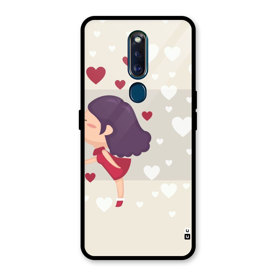 Girl in Love Glass Back Case for Oppo F11 Pro