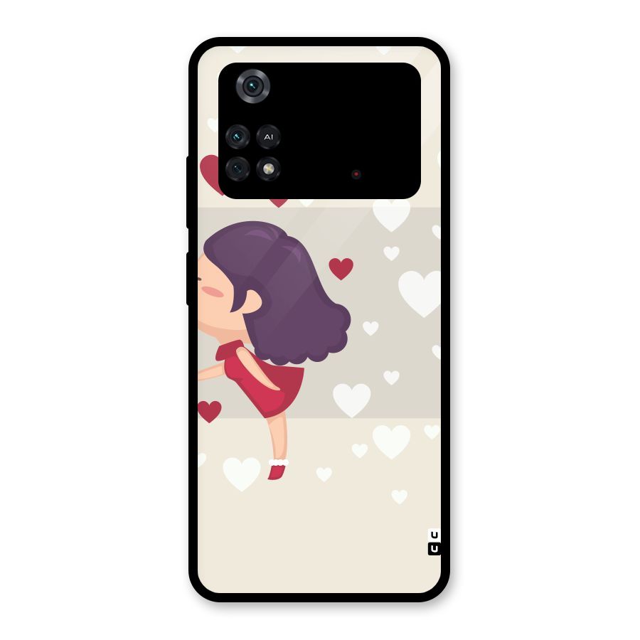 Girl in Love Glass Back Case for Poco M4 Pro 4G