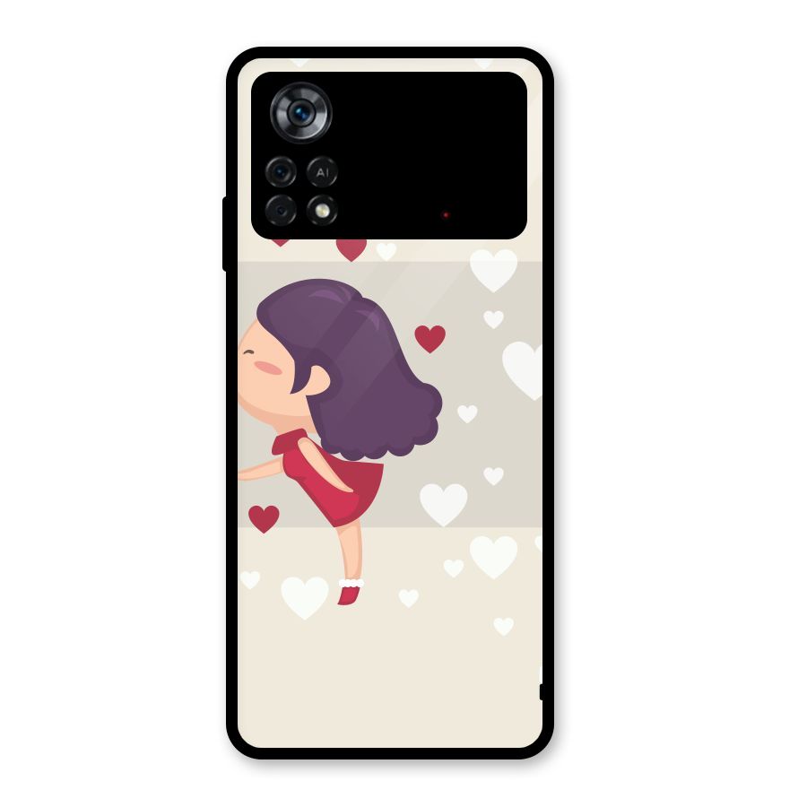 Girl in Love Glass Back Case for Poco X4 Pro 5G