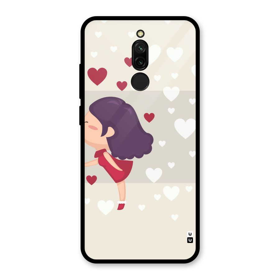 Girl in Love Glass Back Case for Redmi 8