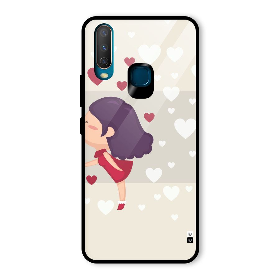 Girl in Love Glass Back Case for Vivo Y12