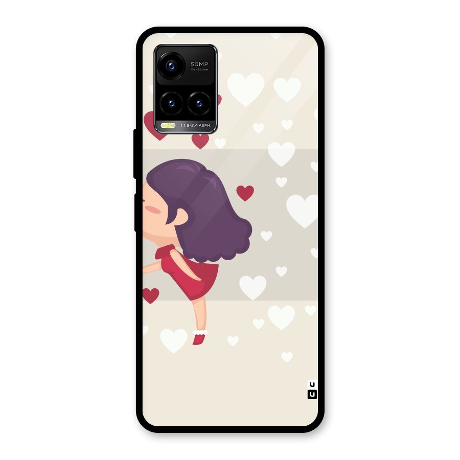 Girl in Love Glass Back Case for Vivo Y21T
