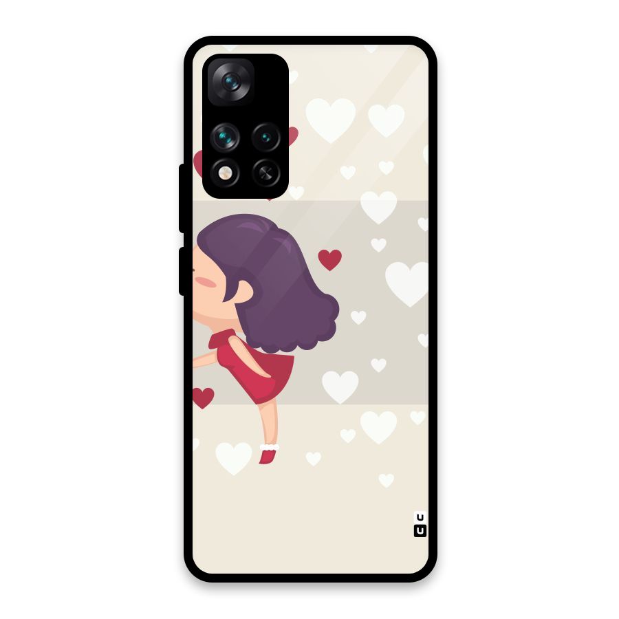 Girl in Love Glass Back Case for Xiaomi 11i HyperCharge 5G