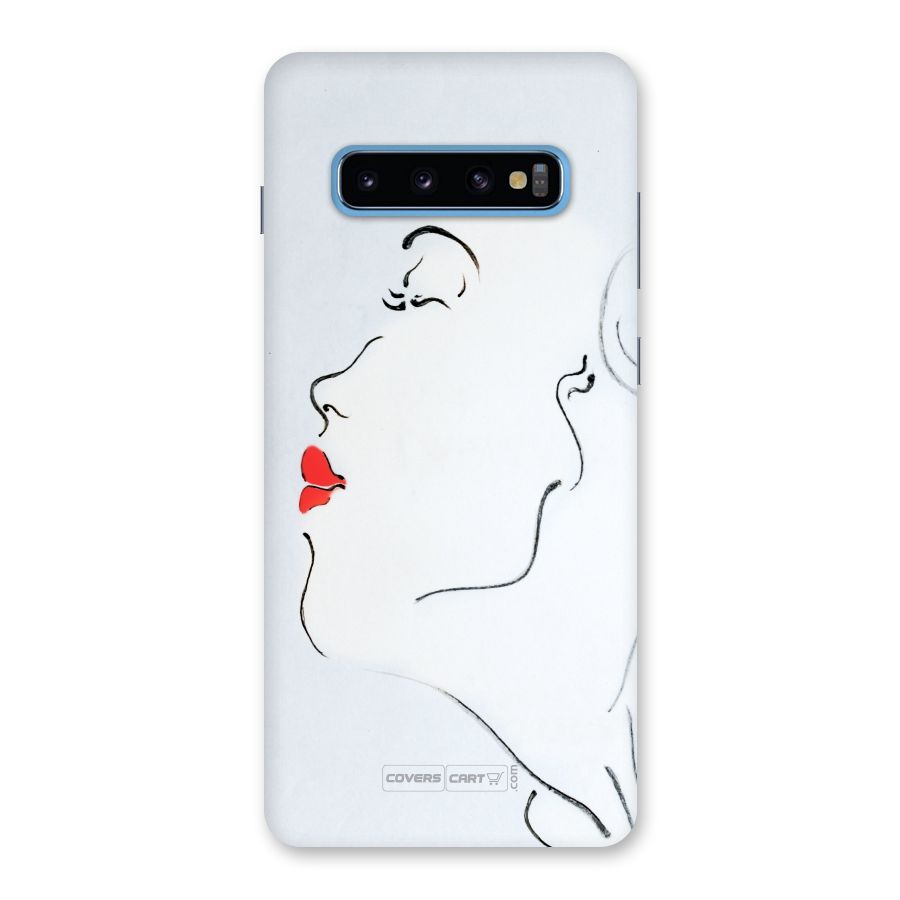Girl in Red Lipstick Back Case for Galaxy S10 Plus