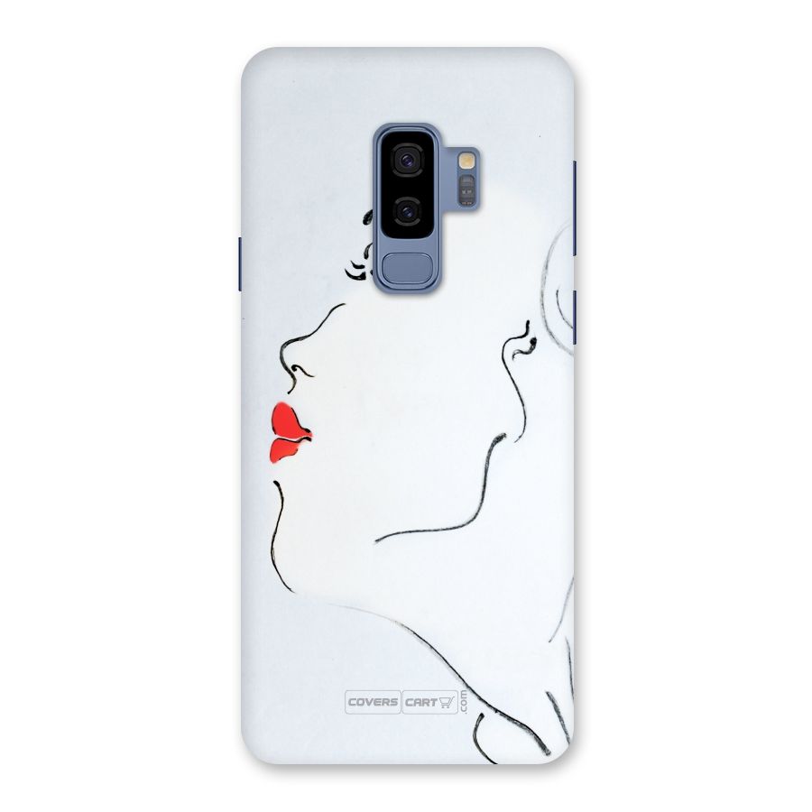 Girl in Red Lipstick Back Case for Galaxy S9 Plus