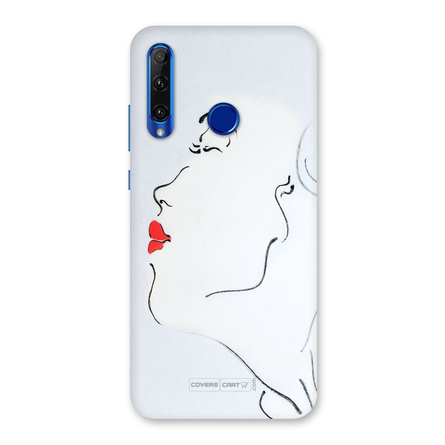 Girl in Red Lipstick Back Case for Honor 20i