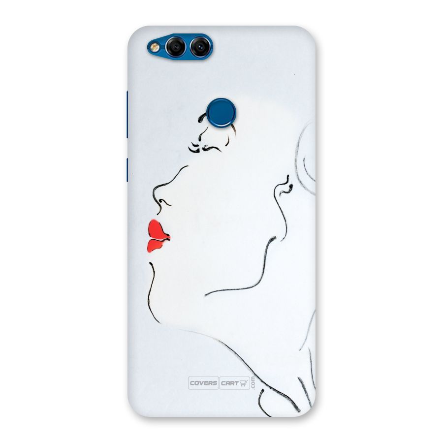 Girl in Red Lipstick Back Case for Honor 7X