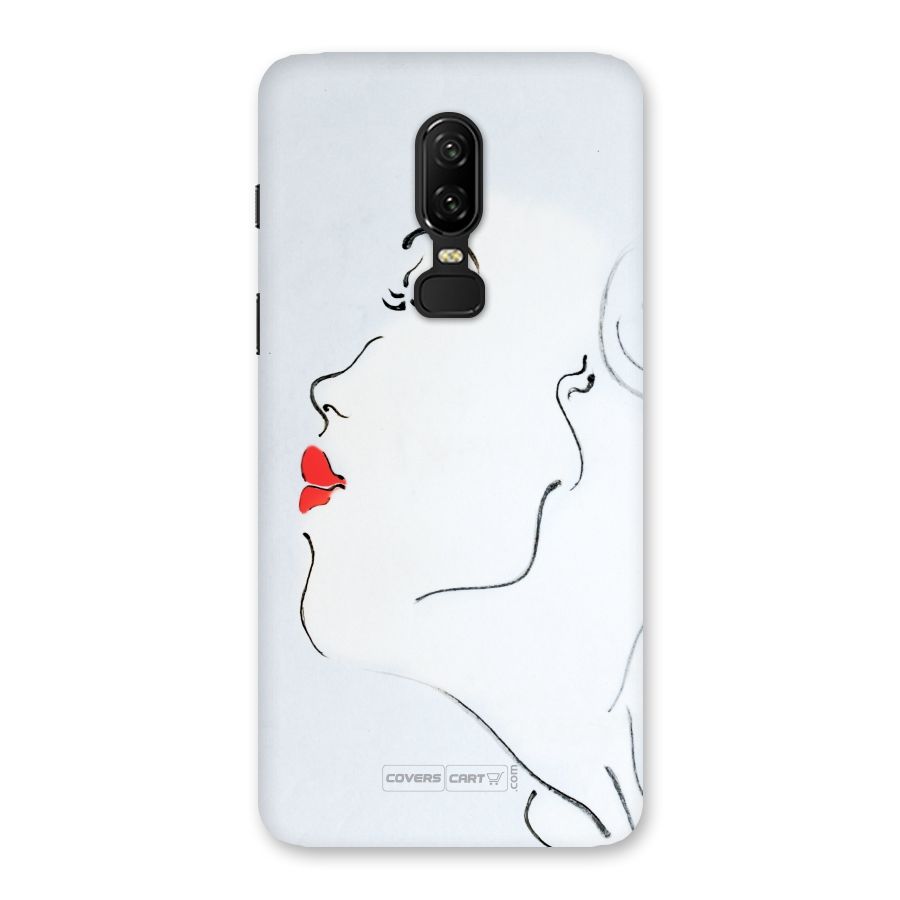 Girl in Red Lipstick Back Case for OnePlus 6