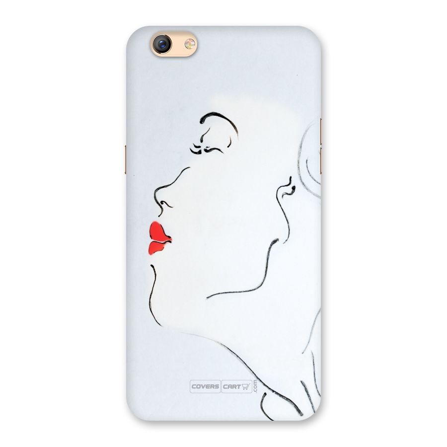 Girl in Red Lipstick Back Case for Oppo F3 Plus