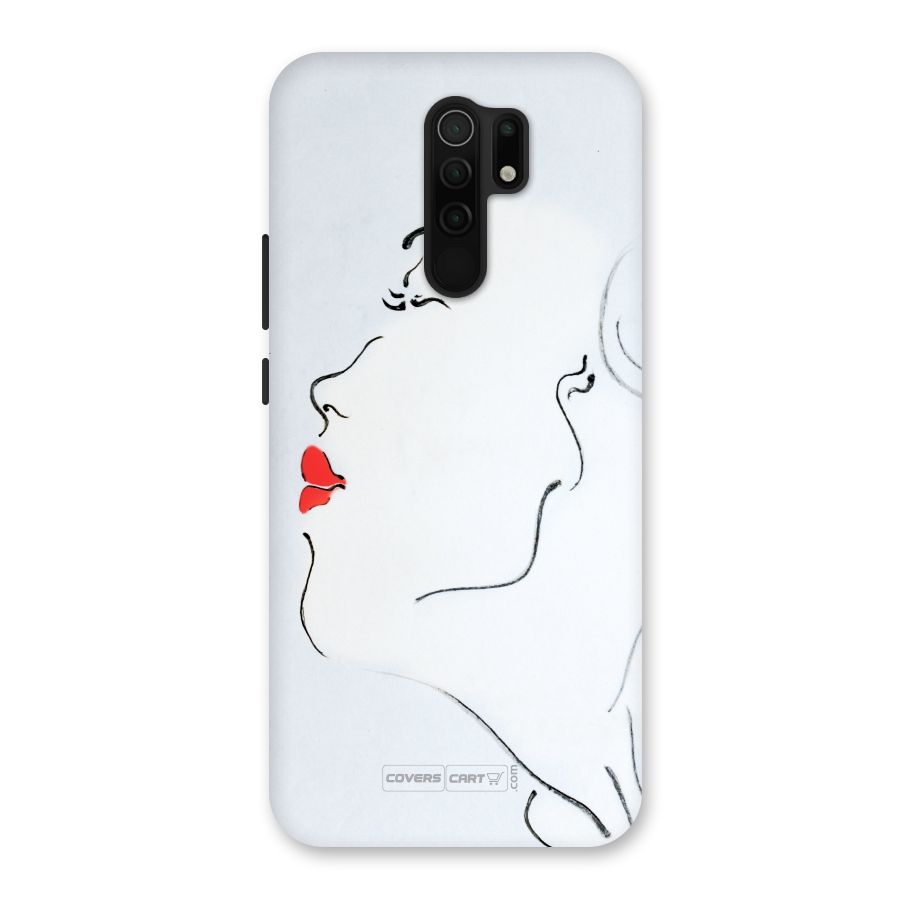 Girl in Red Lipstick Back Case for Poco M2