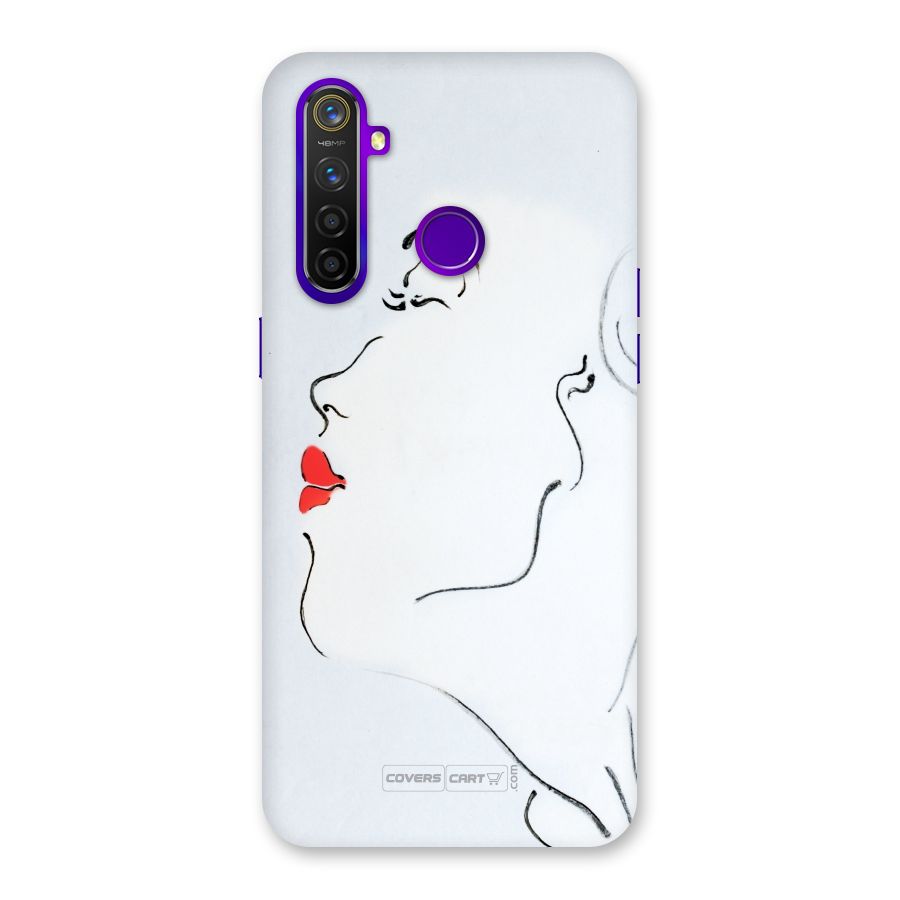 Girl in Red Lipstick Back Case for Realme 5 Pro